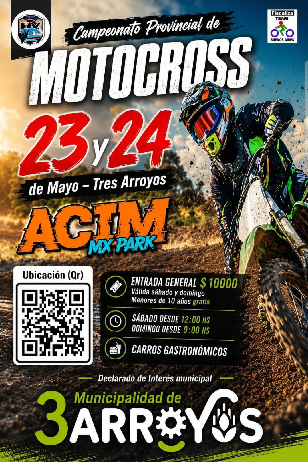 Llega el campeonato provincial de motocross a Tres Arroyos
